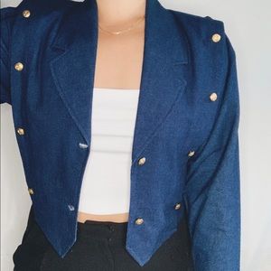 Vintage military denim jacket